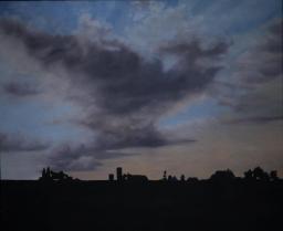 Esther Mazorra - RANDOMsky T#5 - 2011 - Oil on canvas / Huile sur Toile / Óleo sobre tela - 89x73 cm / 35x28,7 inch