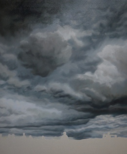 Esther Mazorra - RANDOMsky T#8 - 2012 - Oil on canvas / Huile sur toile / Óleo sobre tela - 61x73 cm / 24x28,7 inch